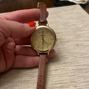Chico's Gold and Brown Women's Watch